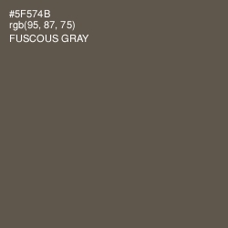 #5F574B - Fuscous Gray Color Image